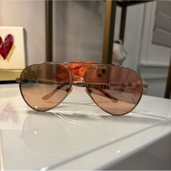 Burberry Women’s Aviator Sunglasses - Picture 1 of 4